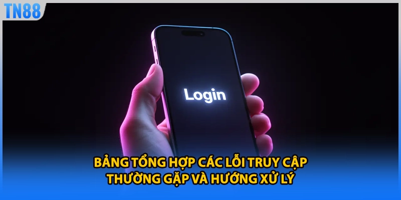 Bảng tổng hợp các lỗi truy cập thường gặp và hướng xử lý