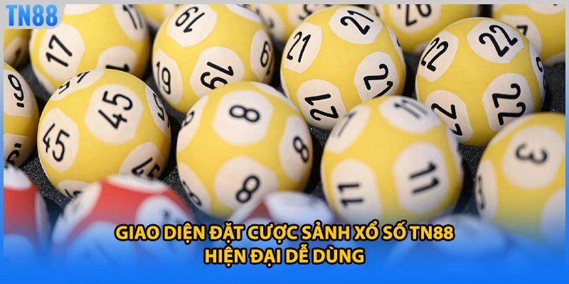 Giao diện đặt cược sảnh xổ số TN88 hiện đại dễ dùng