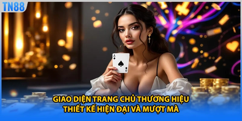 Giao diện trang chủ thương hiệu thiết kế hiện đại và mượt mà