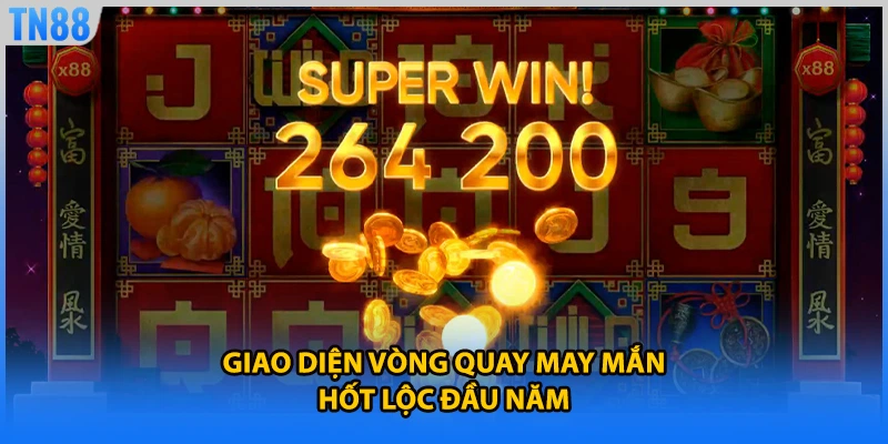 Giao diện vòng quay may mắn hốt lộc đầu năm