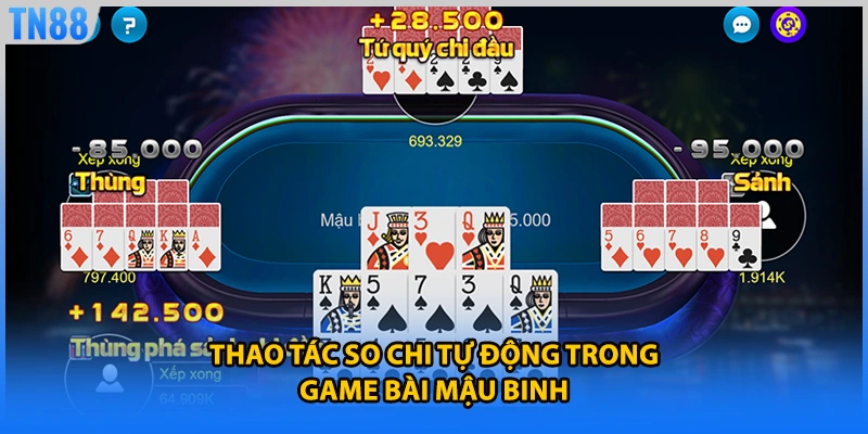 Thao tác so chi tự động trong game bài mậu binh